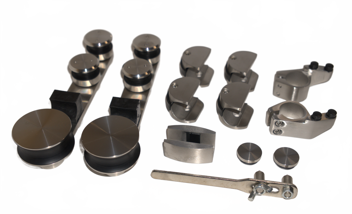 Best Glass Parts barn door kit with hardware, including sliding track and panels, for stylish interior door installation.