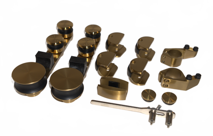 Best Glass Parts barn door kit with sliding hardware and rails for rustic interior door installation.
