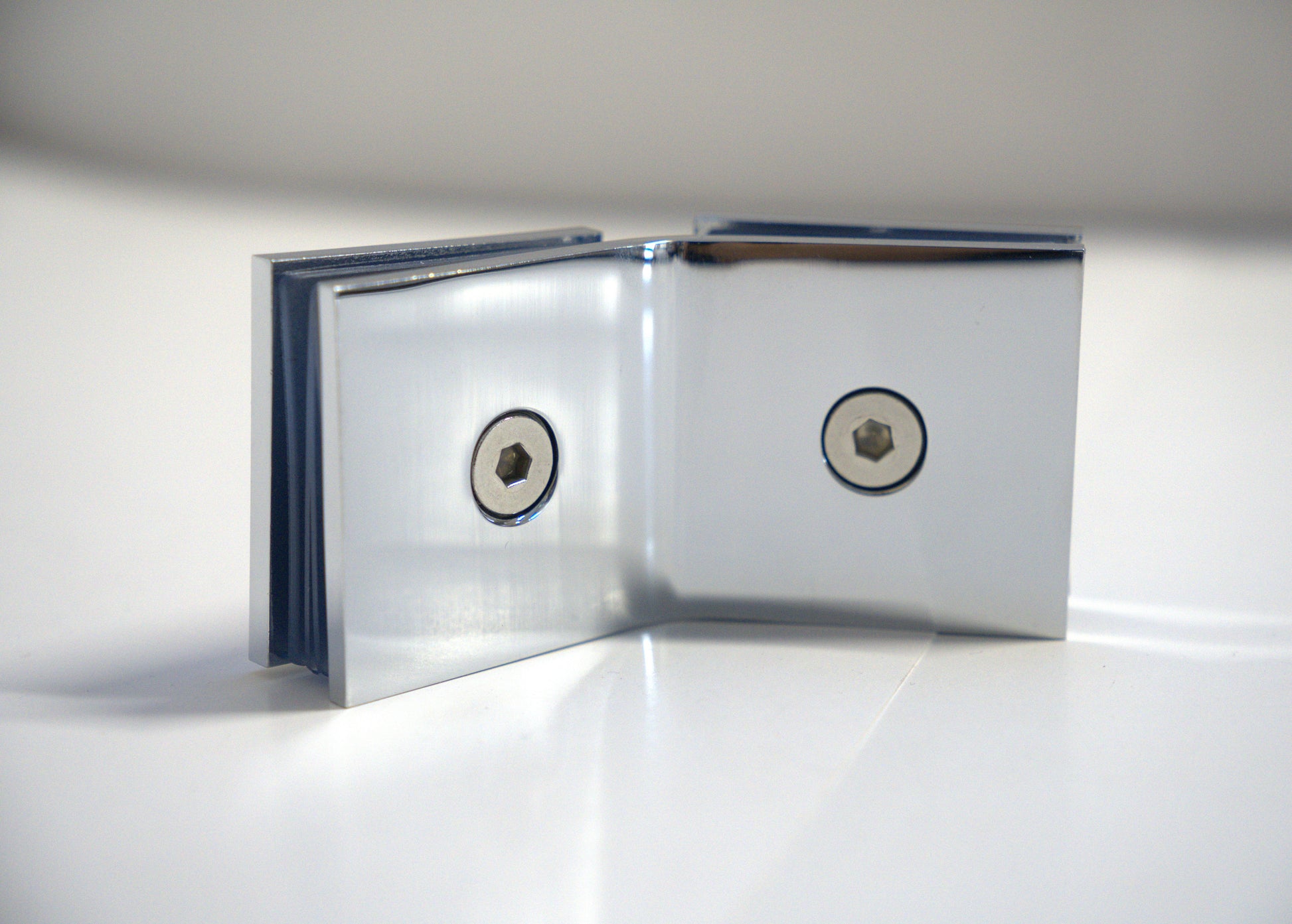 Glass to glass clamp 135 from Best Glass Parts, showing a sturdy metal connector for securing glass panels.