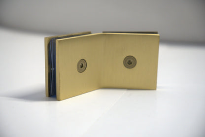 Glass-to-glass clamp 135 from Best Glass Parts showing a stainless steel fitting for securing glass panels.