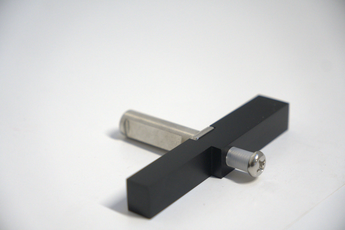 Heavy-duty header adapter pivot from Best Glass Parts, showing sturdy metal construction for glass installation.