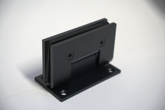 Heavy-duty VEN wall-to-glass hinge with full plate by Best Glass Parts, designed for secure glass door installation.