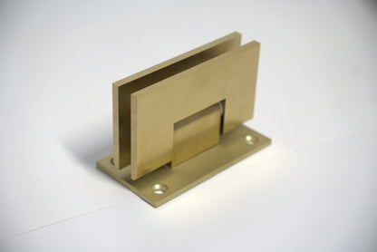 Heavy-duty VEN wall to glass hinge by Best Glass Parts, chrome finish, full plate design for sturdy glass mounting.