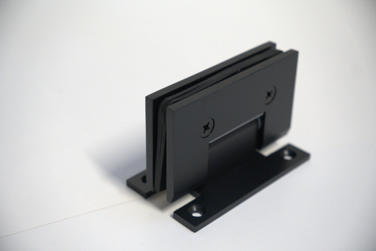 Heavy-duty VEN wall-to-glass H plate hinge by Best Glass Parts, designed for secure glass door mounting.