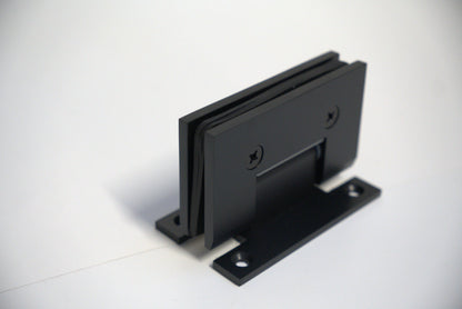 Heavy-duty VEN wall-to-glass H plate hinge by Best Glass Parts, designed for secure glass door mounting.