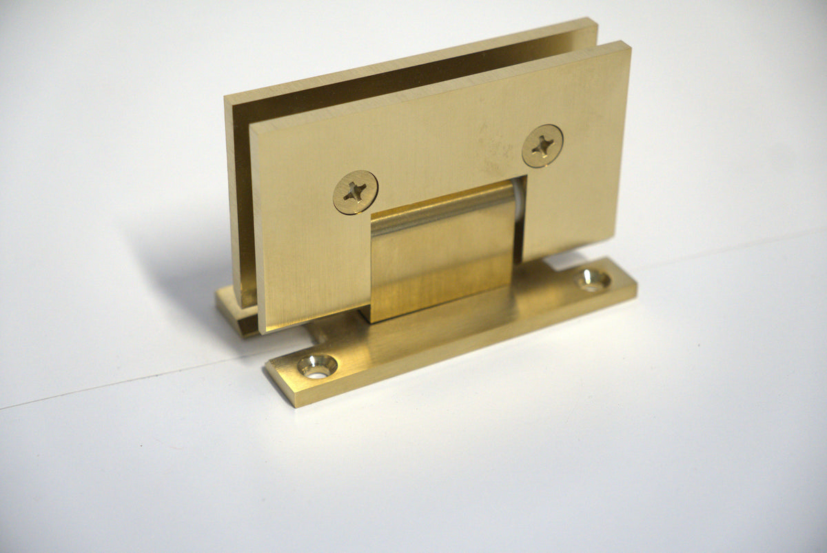 Heavy-duty VEN wall to glass H plate hinge by Best Glass Parts, showing durable metal construction for glass door applications