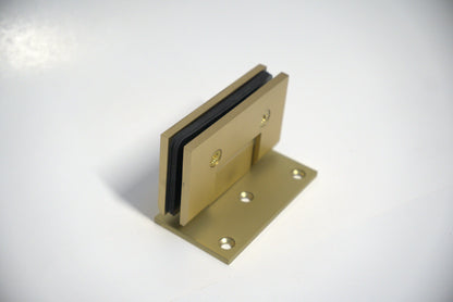 Heavy-duty chrome hinge from Best Glass Parts for wall-to-glass applications with off plate design