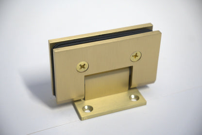 Heavy-duty VEN wall-to-glass S plate hinge by Best Glass Parts, designed for secure glass door installation.