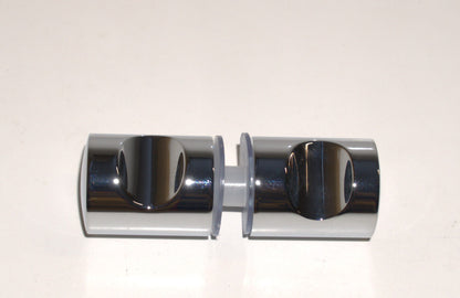 Double glass knob from Best Glass Parts, featuring clear, rounded design suitable for cabinets or furniture.