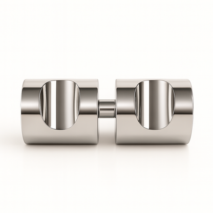 Double glass knob by Best Glass Parts, featuring a clear, polished surface and modern design for cabinets or furniture.