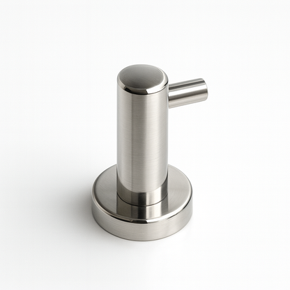 Best Glass Parts knob robe hook mounted on a wall, showcasing its sleek design and durable metal construction.