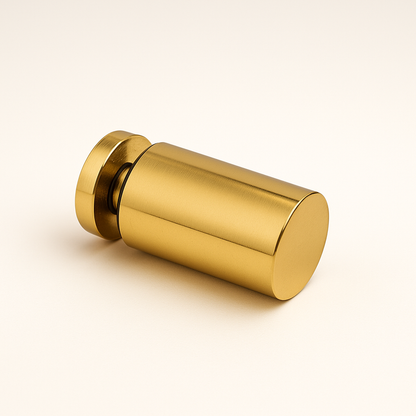 Chrome single knob from Best Glass Parts, showing a sleek round glass handle with a metal base for cabinet or furniture use.