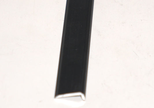 Black 1-inch mirror trim from Best Glass Parts, 144 inches long, showing a close-up of the sleek, flexible glass edging.