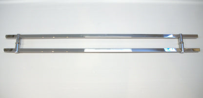Round 48-inch pull handle with lock by Best Glass Parts, made of metal, designed for glass doors or cabinets.