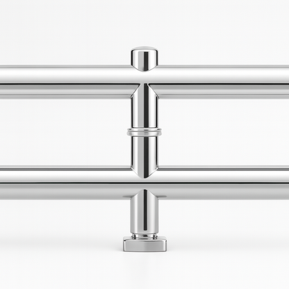 Round 48-inch pull handle with lock from Best Glass Parts, featuring a sleek metal finish and secure locking mechanism.