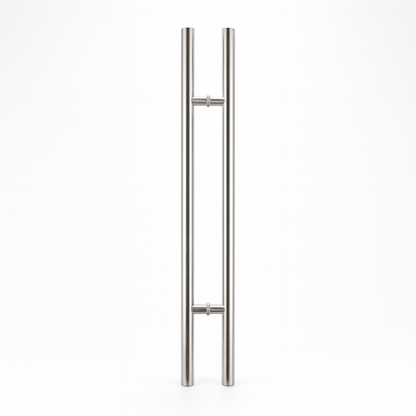 Round 48-inch pull handle with lock by Best Glass Parts, featuring a sleek metal design and integrated locking mechanism.