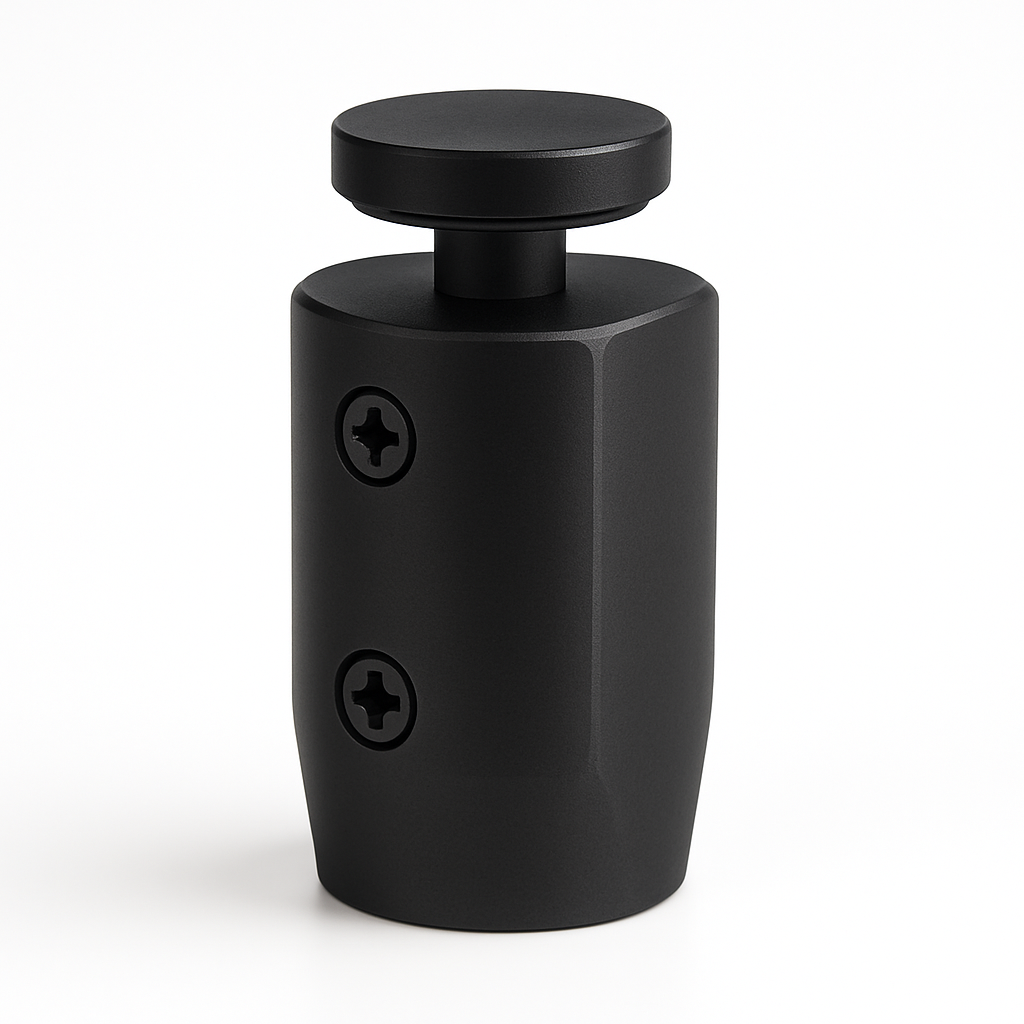 Round roller return panel clamp by Best Glass Parts, showing the clamp's smooth metal finish and mounting features.