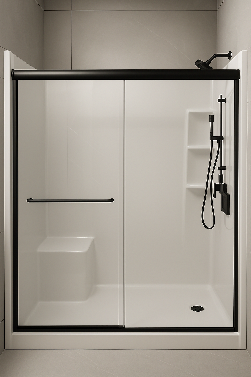 Chrome 8mm Nova Frame full set by Best Glass Parts, includes glass panels and frame components for a complete installation.
