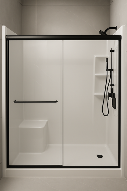 Chrome 8mm Nova Frame full set by Best Glass Parts, includes glass panels and frame components for a complete installation.