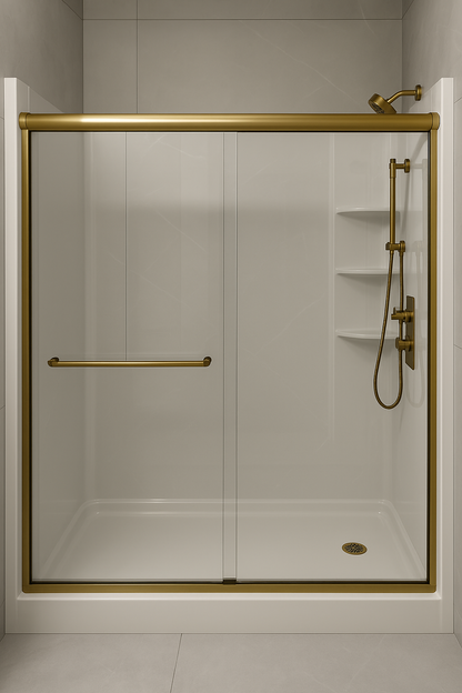 Chrome 8mm Nova Frame Full Set by Best Glass Parts, includes round glass panel and hardware for installation.