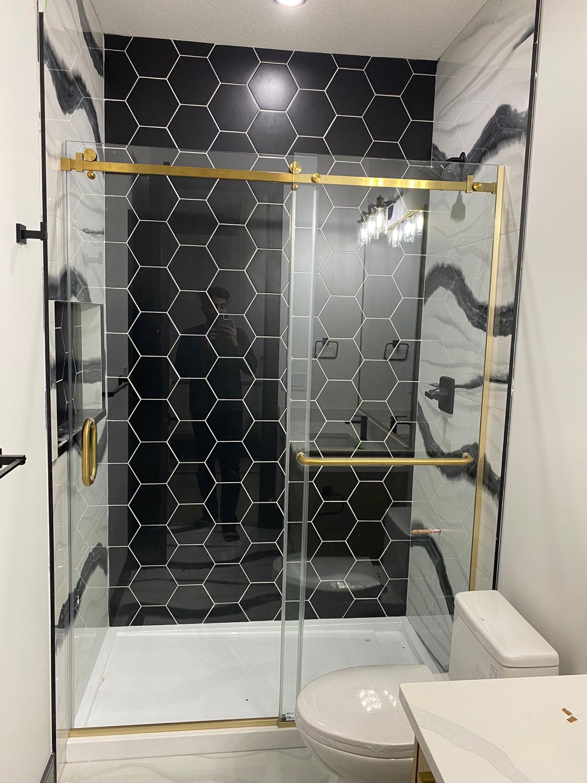 Chrome 8mm Skyline Roller Full Set by Best Glass Parts, includes glass kit with round rollers for window or door installation