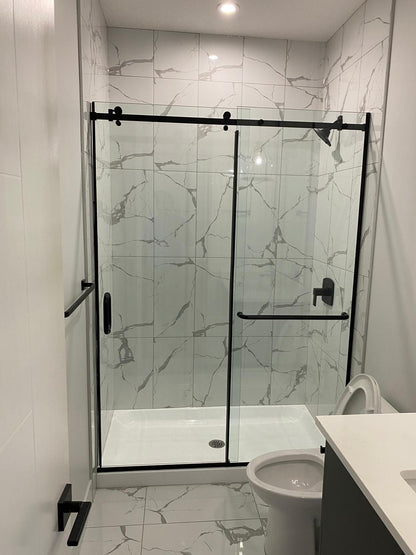 Chrome 8mm Skyline Roller full set by Best Glass Parts, featuring round glass kit components for smooth sliding doors.
