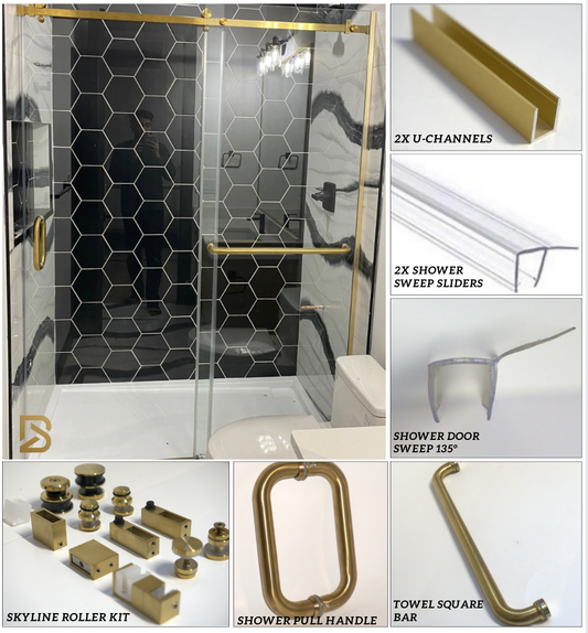 Screenshot of Best Glass Parts 8mm Skyline Roller full set, showing individual roller components on a white background.