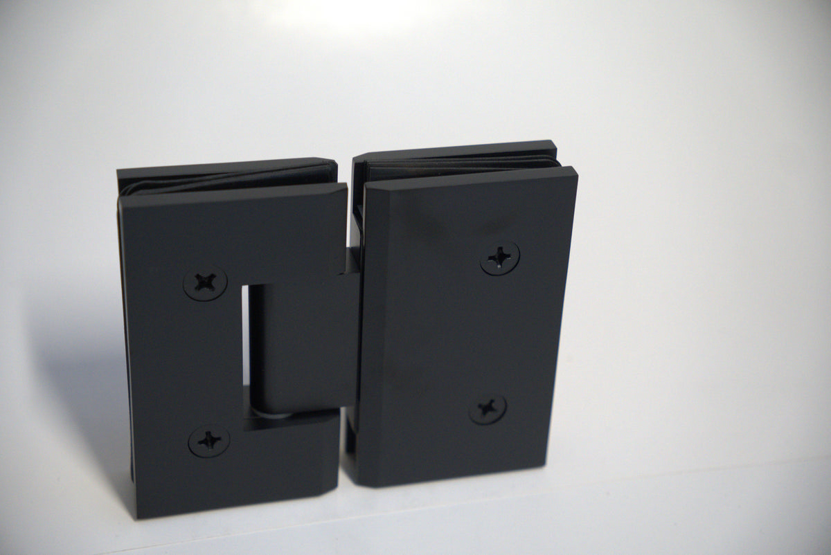 Standard GEN Hinge Glass to Glass 180 by Best Glass Parts, showing the clear hinge designed for glass-to-glass installation.