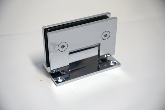 Standard GEN hinge wall to glass F plate by Best Glass Parts, showing the metal hinge component on a white background.