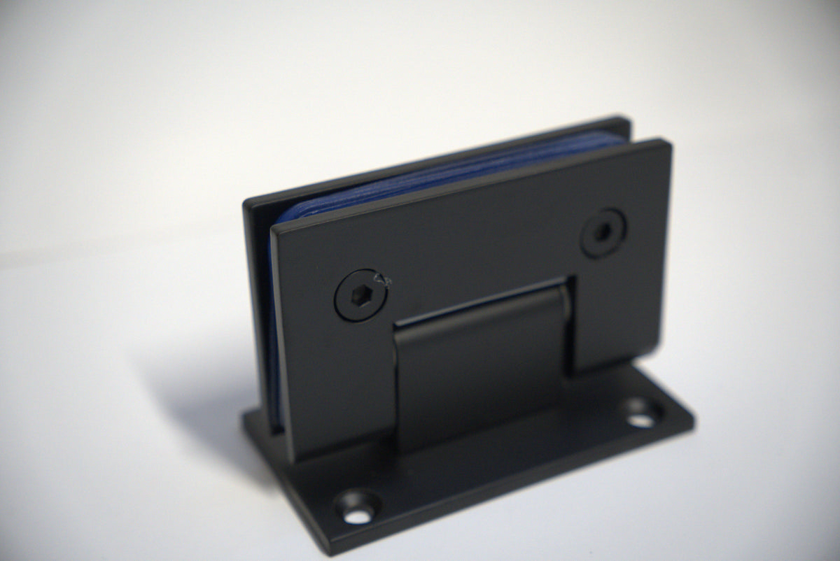 Chrome Standard GEN Hinge Wall-to-Glass F Plate by Best Glass Parts, showcasing the hinge component with mounting plate.