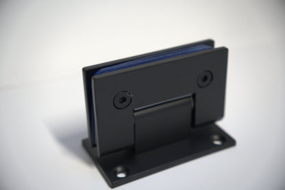 Chrome Standard GEN Hinge Wall-to-Glass F Plate by Best Glass Parts, showcasing the hinge component with mounting plate.