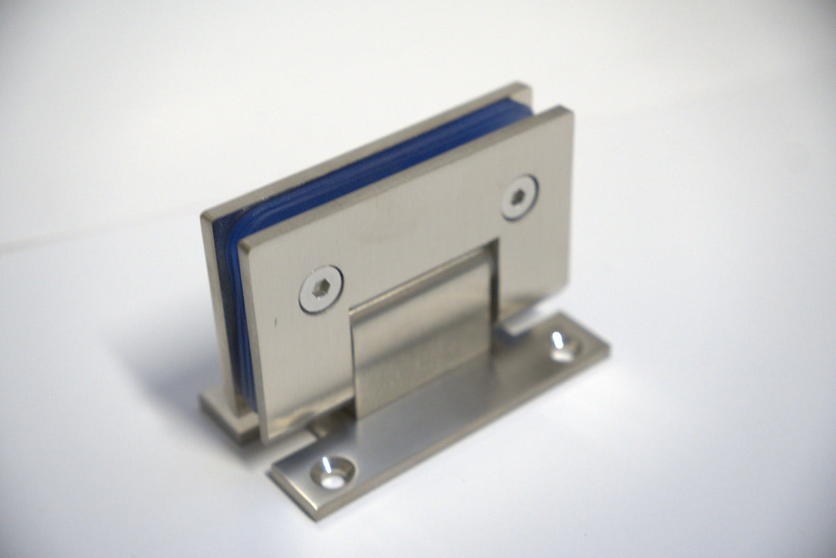 Standard GEN hinge wall to glass H plate from Best Glass Parts, showing the metal hinge component with mounting holes.
