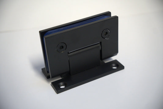 Standard GEN Hinge Wall to Glass H Plate by Best Glass Parts, showing a metal hinge plate mounted for glass door installation.