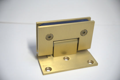 Standard GEN hinge wall to glass offset plate by Best Glass Parts, showing the metal plate with mounting holes for glass installation.