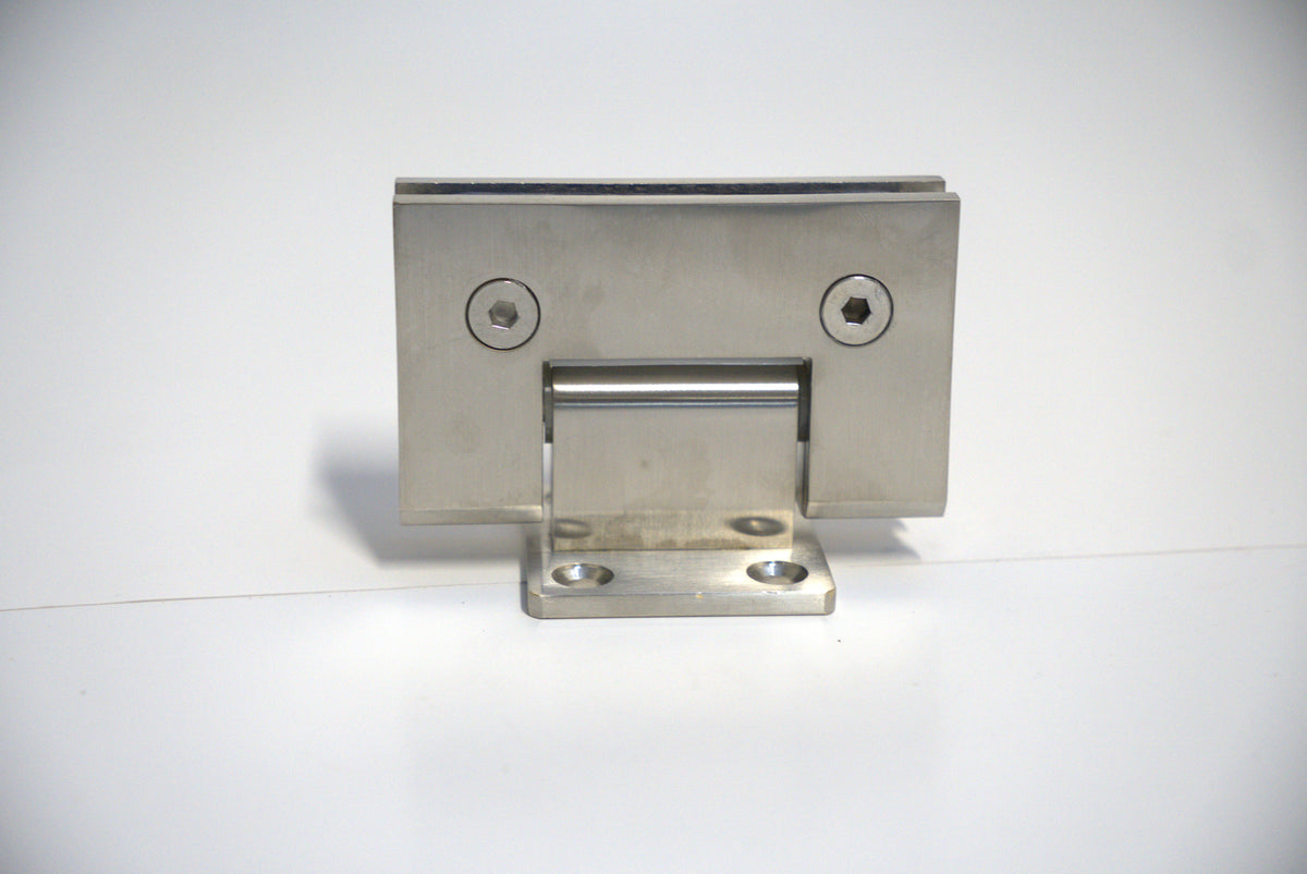 Standard GEN hinge wall-to-glass short plate by Best Glass Parts, showing the durable metal hinge with mounting hardware.