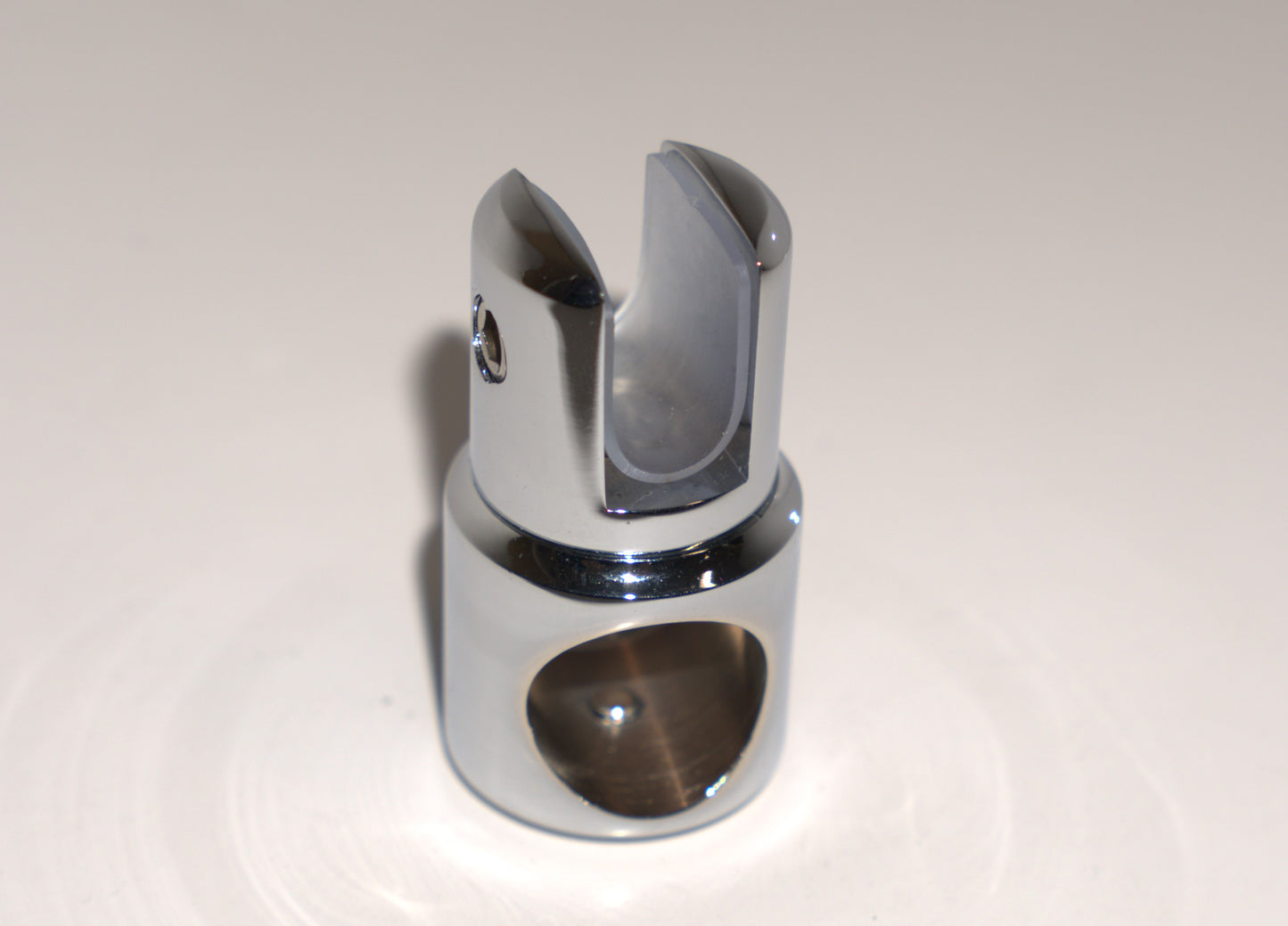 Support bar clamp for glass to rod, half-open design, branded Best Glass Parts, shown in the image with chrome finish.