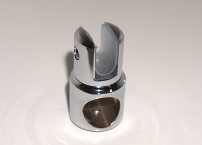 Support bar clamp for glass to rod, half-open design, branded Best Glass Parts, shown in the image with chrome finish.