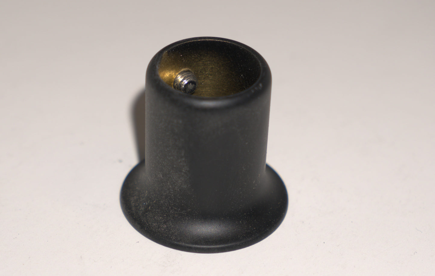 Black support bar flange wall mount for curtain rods, compatible with Best Glass Parts. Durable, sleek wall-to-rod connection.