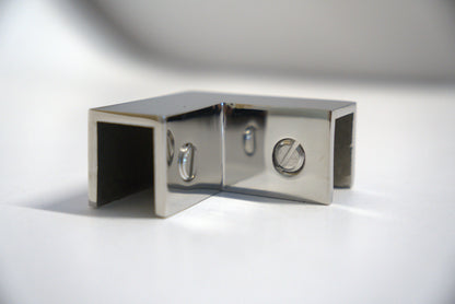 Top Clamp 90 by Best Glass Parts, stainless steel construction, designed for securing glass panels in architectural applications.