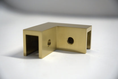 Top Clamp 90 from Best Glass Parts, showing a sturdy metal glass clamp with a sleek finish and secure mounting features.