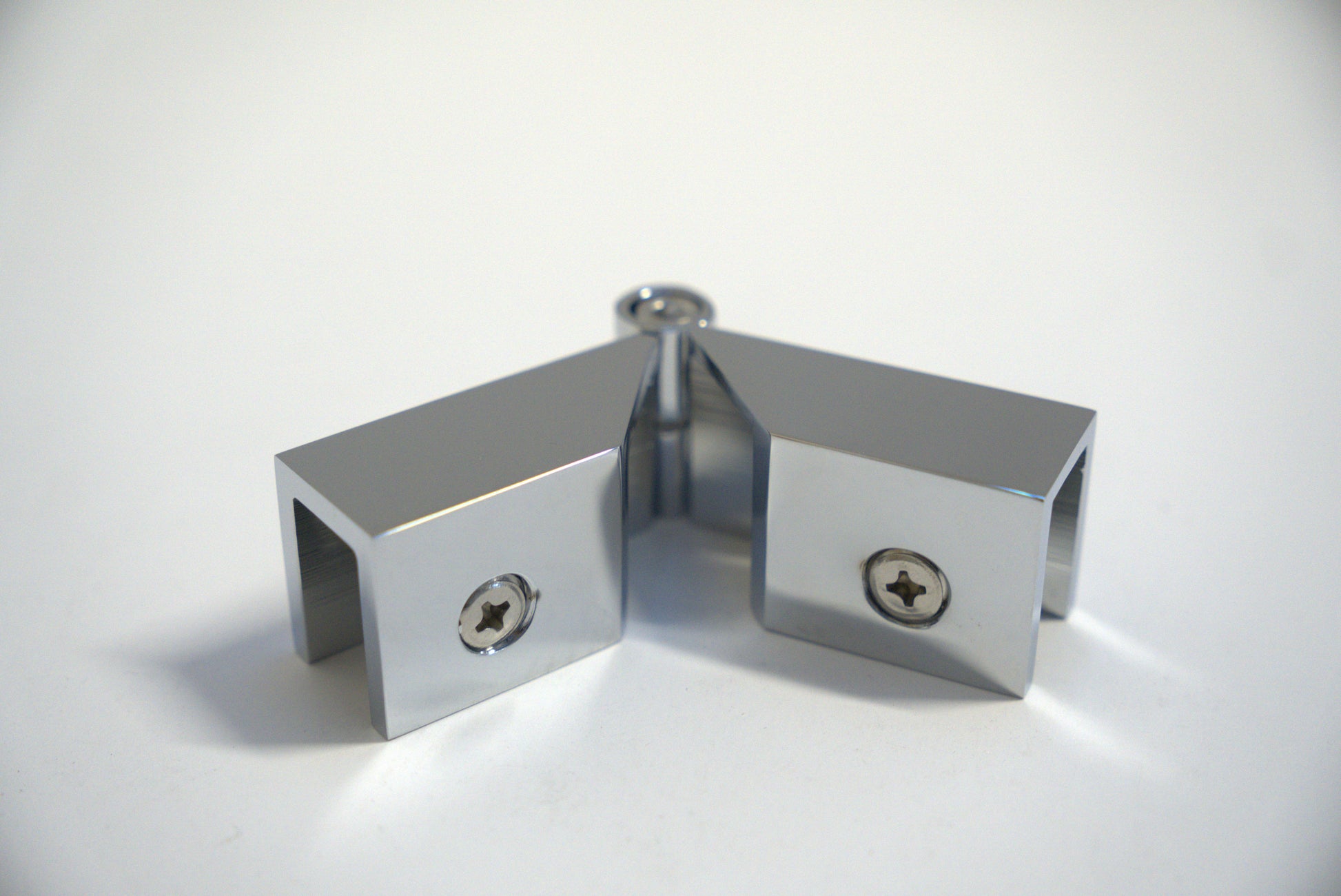 Adjustable top clamp by Best Glass Parts, featuring a sturdy metal construction for secure glass panel support.