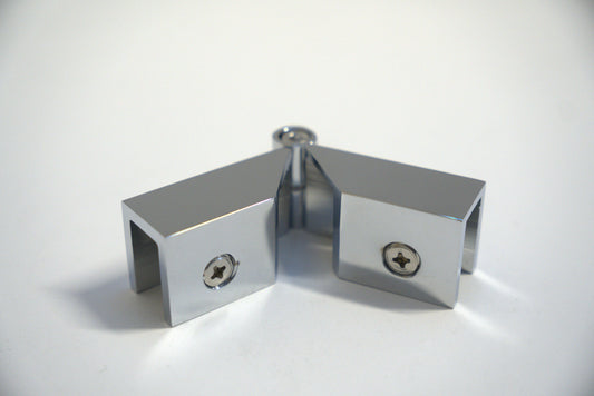 Adjustable top clamp by Best Glass Parts, featuring a sturdy metal construction for secure glass panel support.
