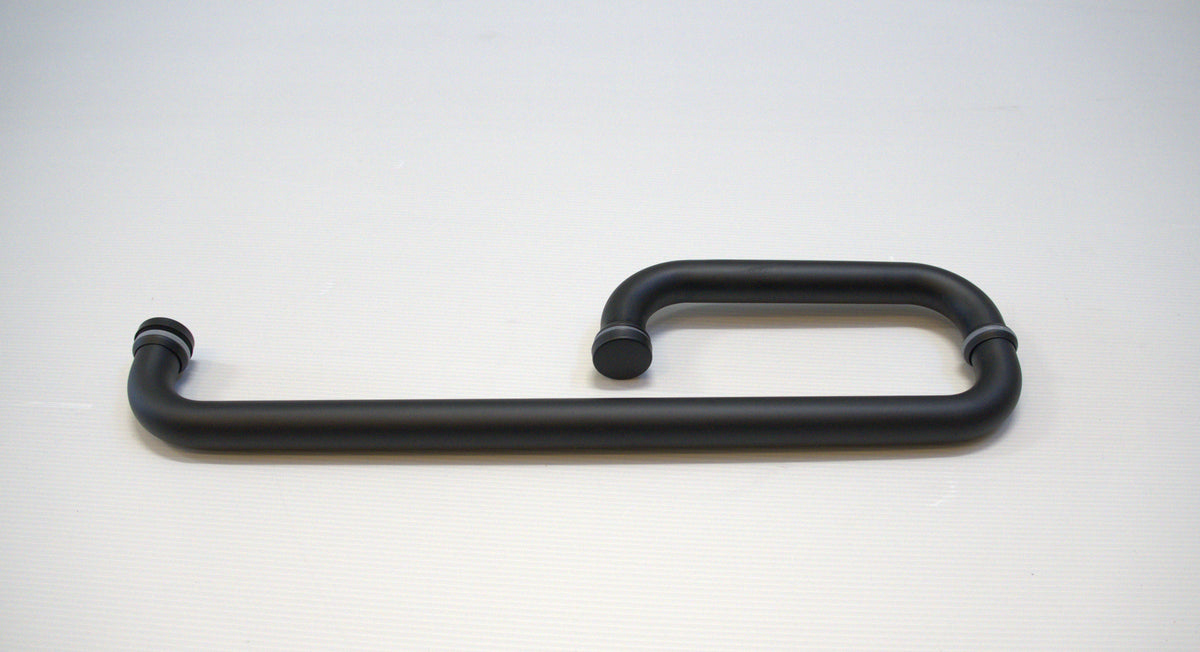 Round 6-inch towel bar return handle by Best Glass Parts, shown mounted with polished chrome finish on a bathroom wall.