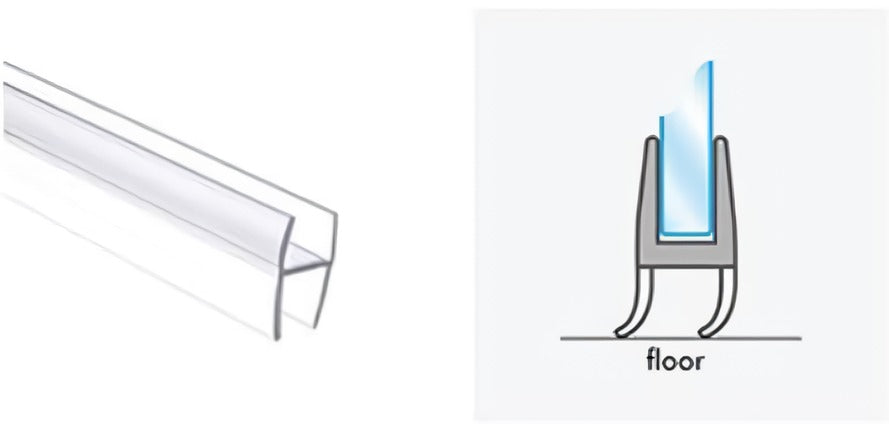 Long 96-inch 10mm shower sweep by Best Glass Parts, designed to seal shower doors and prevent water leaks.