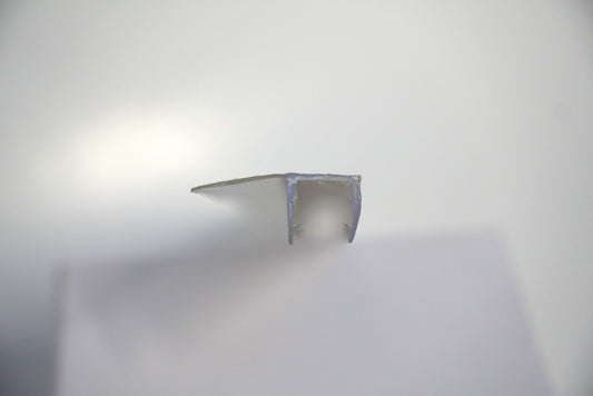 10mm shower sweep slider by Best Glass Parts, 96 inches long, with clear glass and polished metal end caps.
