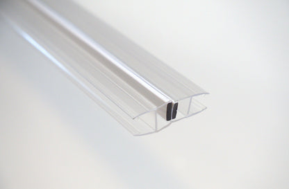 Clear 10mm shower sweep slider magnetic 180° for glass doors, 96-inch length by Best Glass Parts