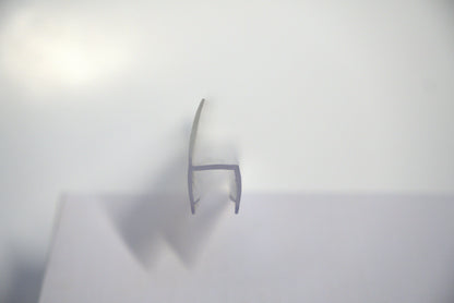 Clear 10mm shower sweep H-shaped small H style, 96 inches long, by Best Glass Parts, for shower door sealing and protection.