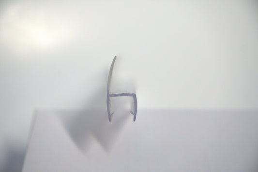 Clear 10mm shower sweep H-shaped small H style, 96 inches long, by Best Glass Parts, for shower door sealing and protection.
