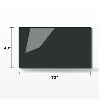 Tempered 12mm (1/2") railing glass panel, 40 inches high, from Best Glass Parts, with clear safety glass for balcony or stair railings.