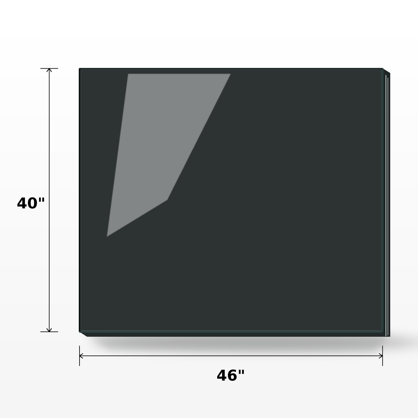 Tempered 12mm (1/2") railing glass panel, 40 inches high, for staircase or balcony safety from Best Glass Parts.